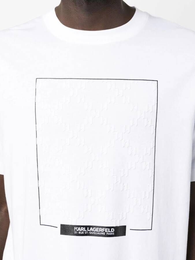 Karl Lagerfeld T-shirt met monogramprint Wit
