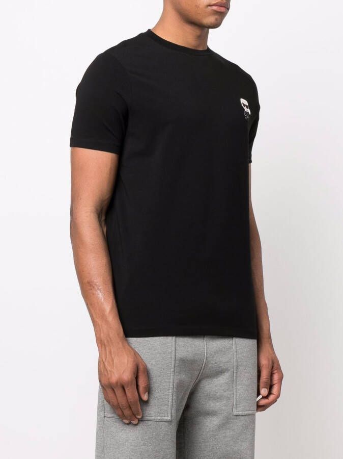 Karl Lagerfeld T-shirt met patchdetail Zwart