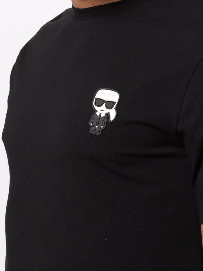 Karl Lagerfeld T-shirt met patchdetail Zwart