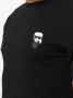 Karl Lagerfeld T-shirt met patchdetail Zwart - Thumbnail 4