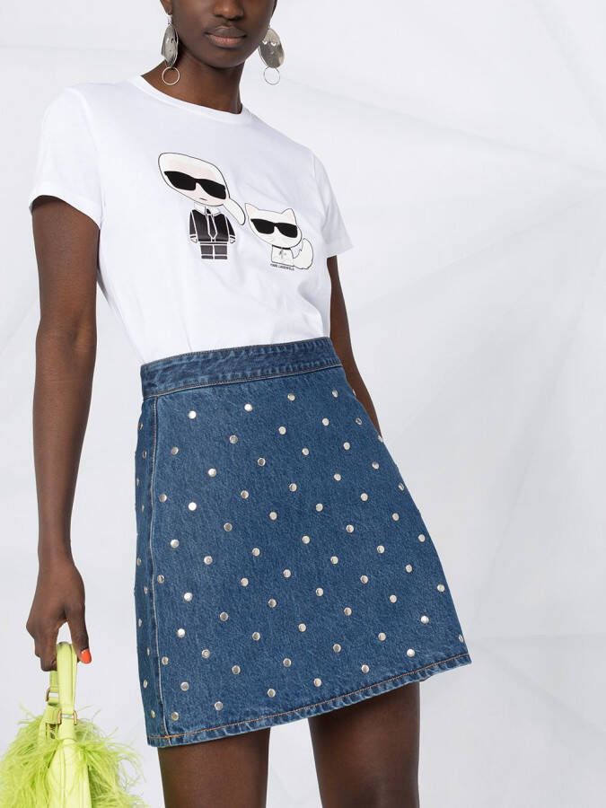 Karl Lagerfeld Ikon T-shirt Wit