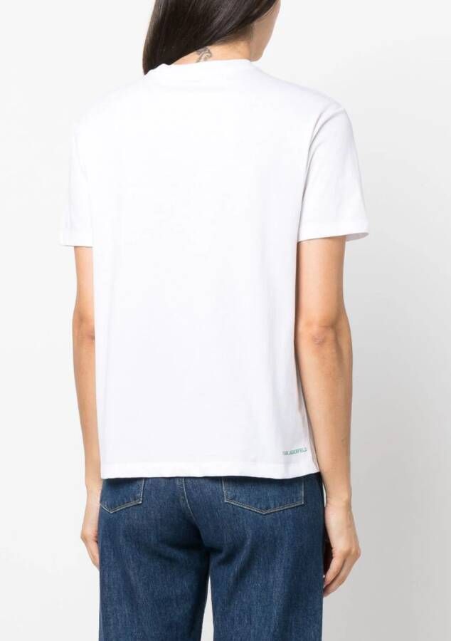 Karl Lagerfeld Ikon K T-shirt van biologisch katoen Wit
