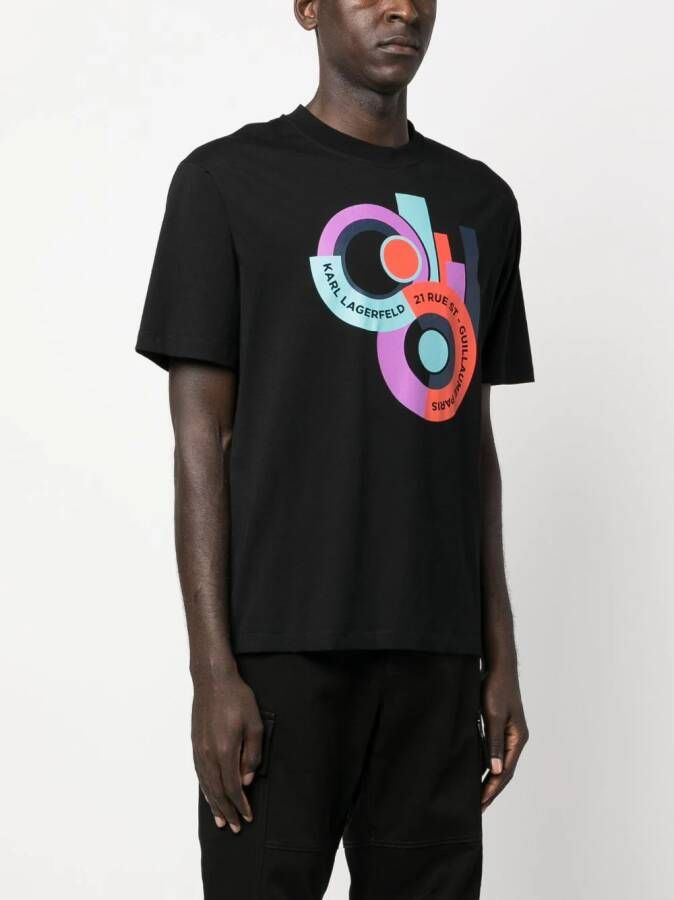 Karl Lagerfeld T-shirt met print Zwart
