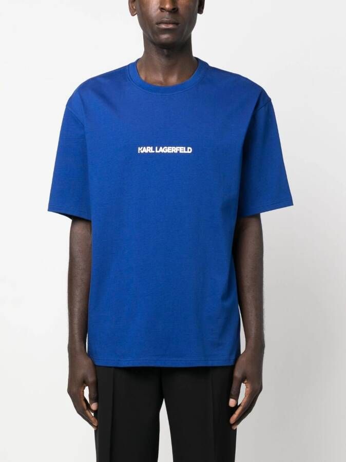 Karl Lagerfeld T-shirt van biologisch katoen Blauw