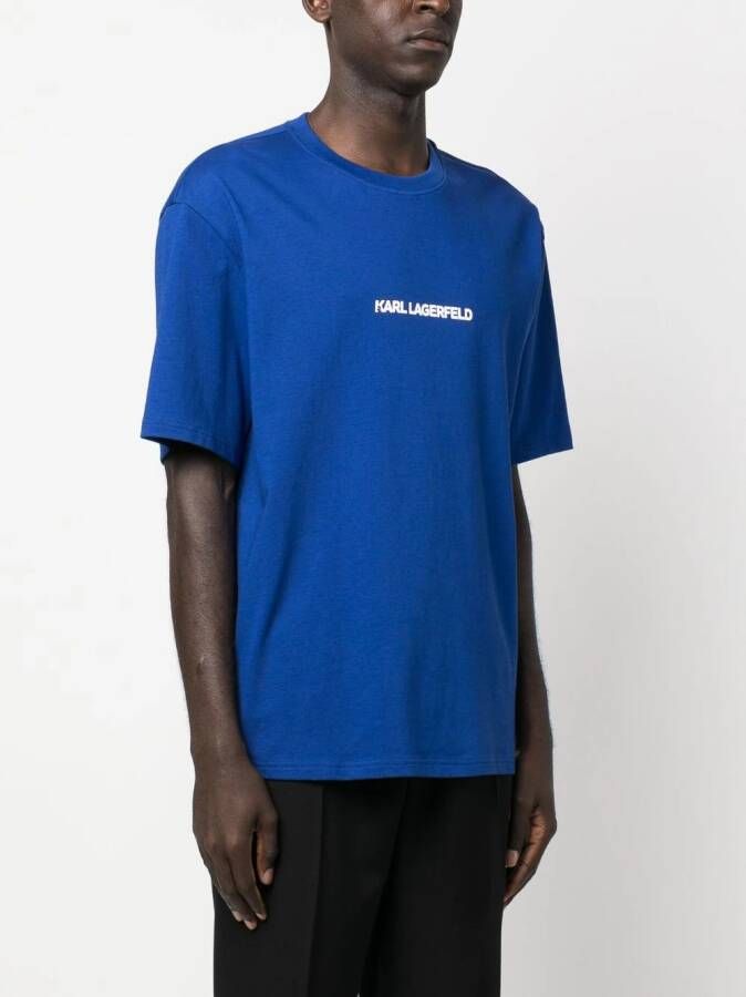 Karl Lagerfeld T-shirt van biologisch katoen Blauw