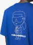 Karl Lagerfeld T-shirt van biologisch katoen Blauw - Thumbnail 5