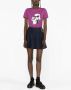Karl Lagerfeld Ikon 2.0 T-shirt van biologisch katoen Paars - Thumbnail 2