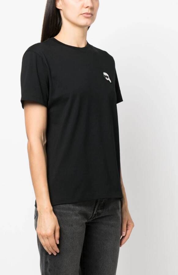 Karl Lagerfeld T-shirt van biologisch katoen Zwart