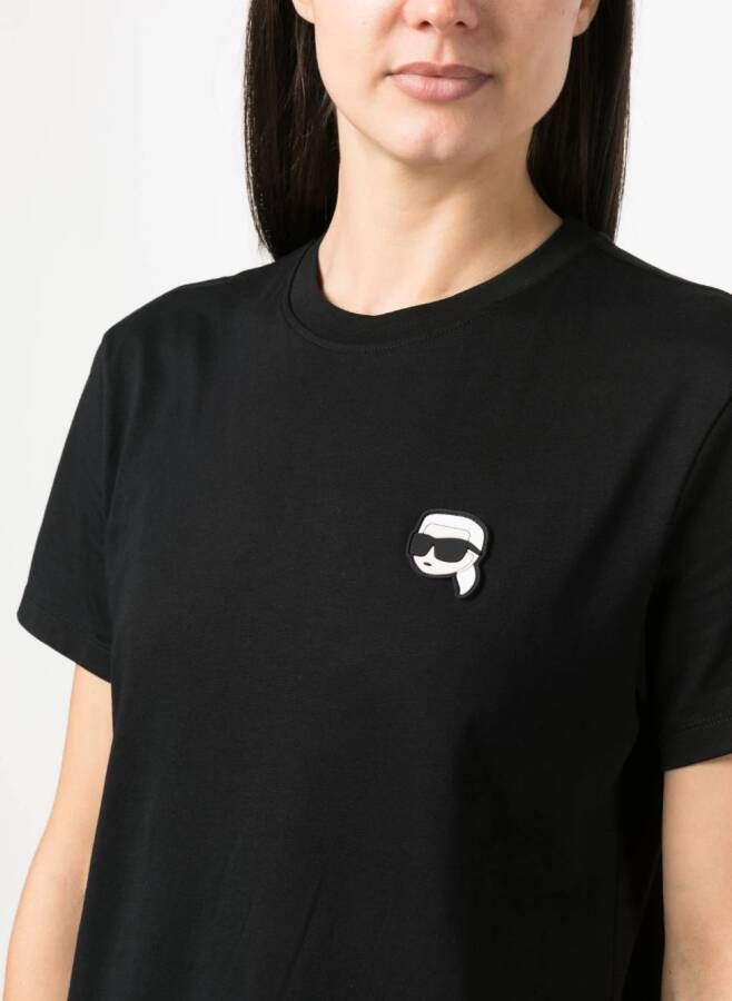 Karl Lagerfeld T-shirt van biologisch katoen Zwart