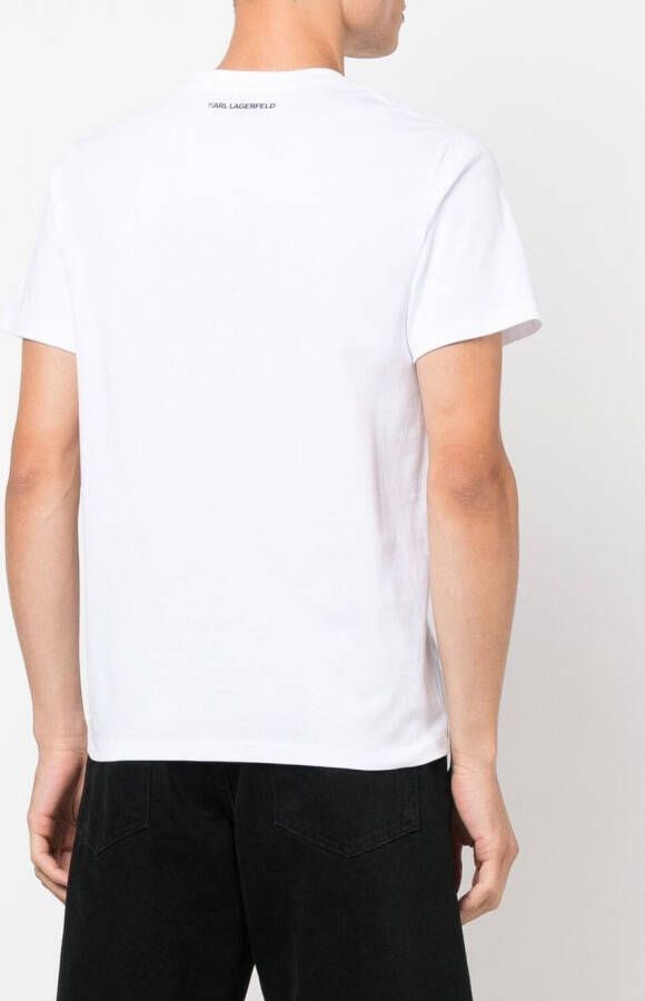 Karl Lagerfeld T-shirt met applicatie Wit