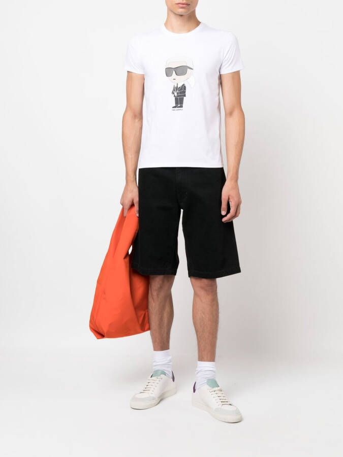 Karl Lagerfeld Ikon T-shirt van biologisch katoen Wit