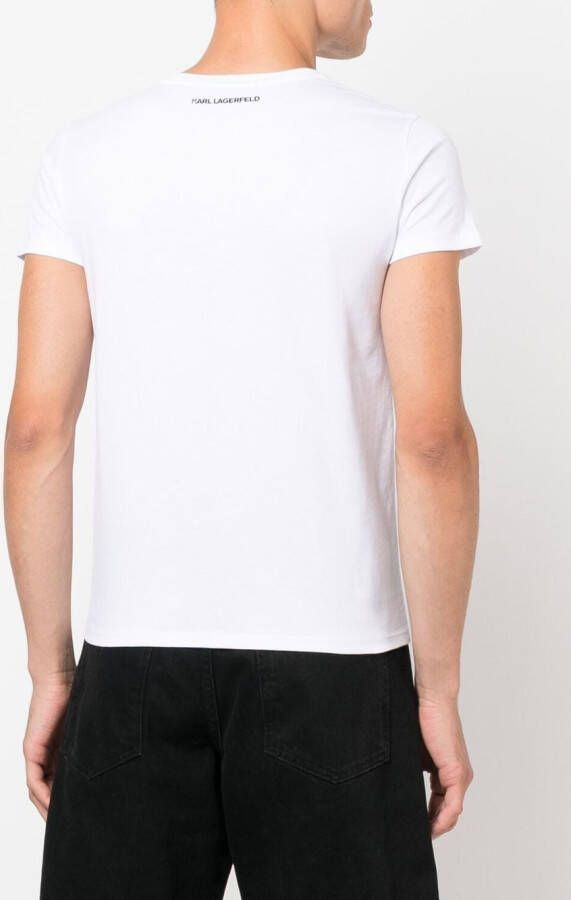 Karl Lagerfeld Ikon T-shirt van biologisch katoen Wit