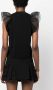Karl Lagerfeld Top met pofmouwen Zwart - Thumbnail 4