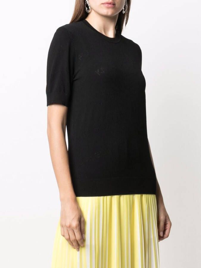 Karl Lagerfeld Top met jacquard Zwart