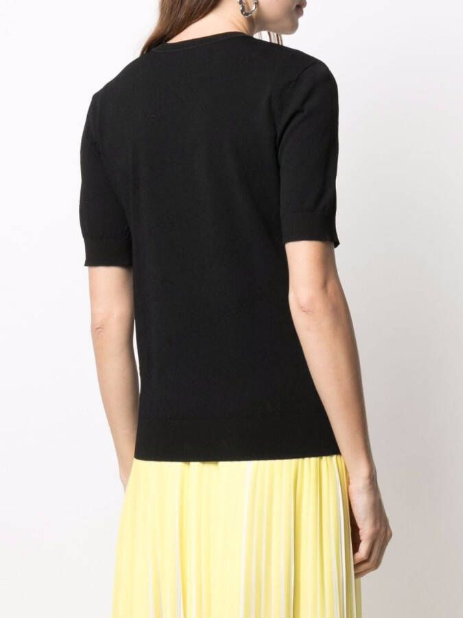 Karl Lagerfeld Top met jacquard Zwart