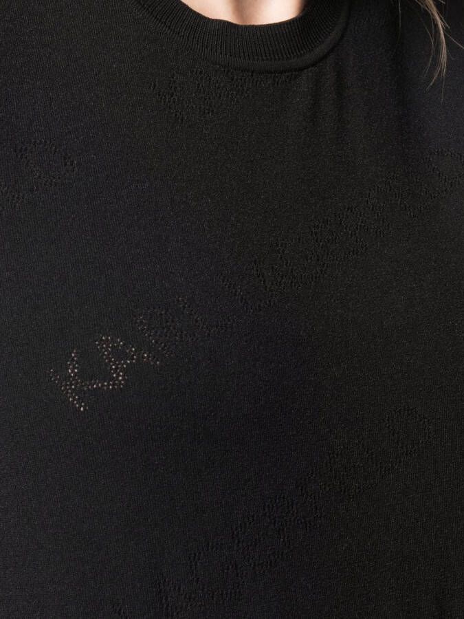 Karl Lagerfeld Top met jacquard Zwart