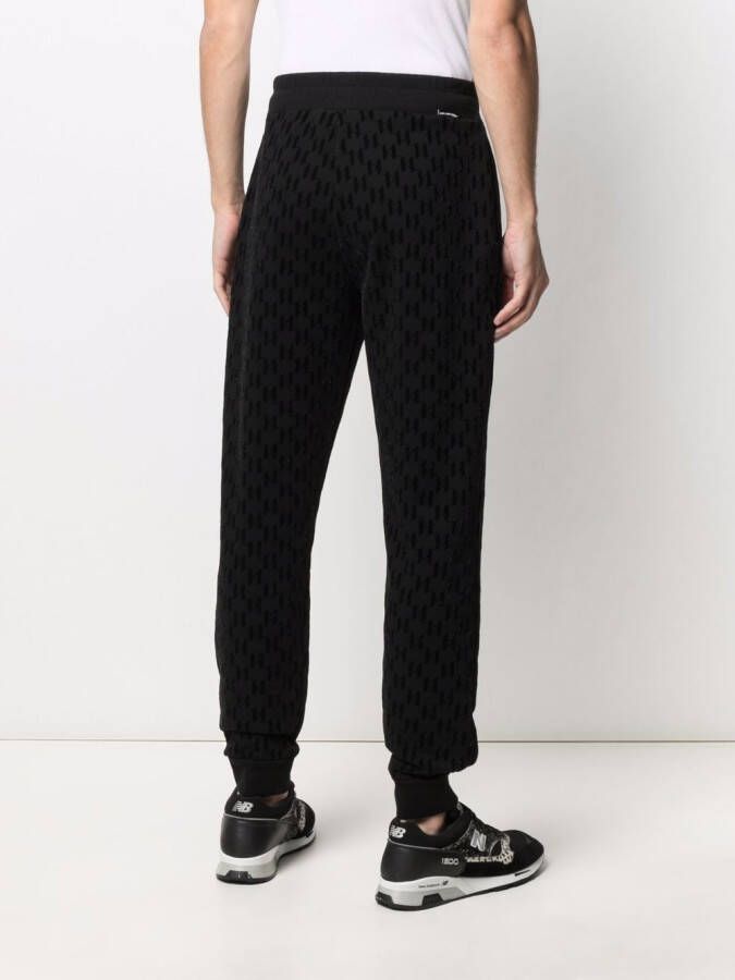 Karl Lagerfeld Trainingsbroek met monogram-patroon Zwart
