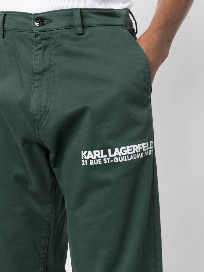 Karl Lagerfeld Trainingsshorts met logoprint Groen