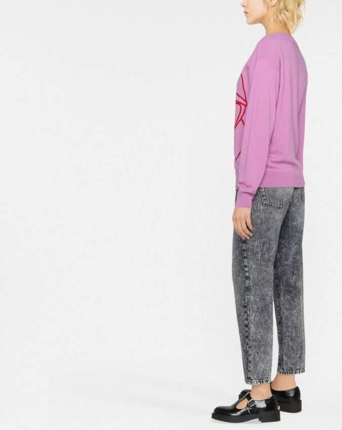 Karl Lagerfeld Ikon 2.0 trui met ronde hals Roze