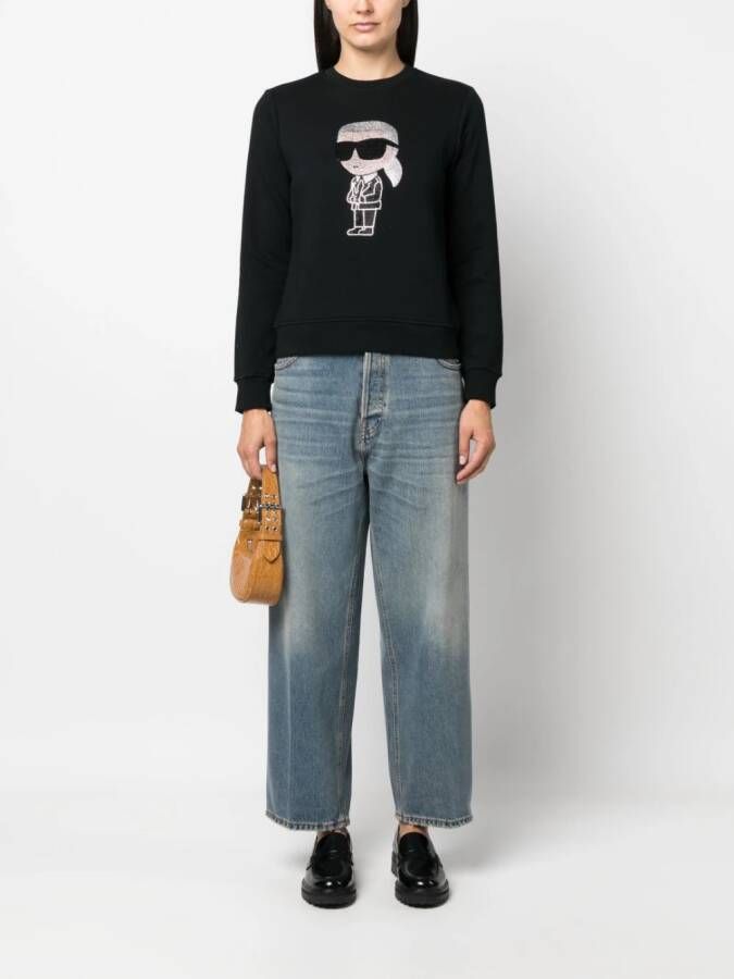 Karl Lagerfeld Ikonik sweater verfraaid met kristallen Zwart