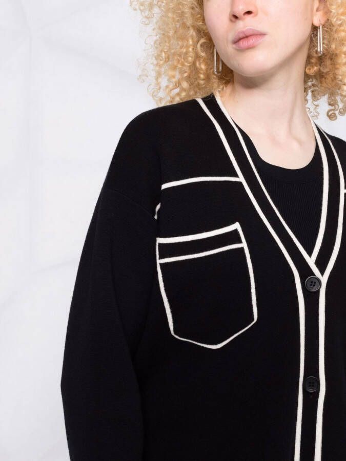 Karl Lagerfeld Vest met V-hals Zwart