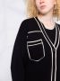Karl Lagerfeld Vest met V-hals Zwart - Thumbnail 3