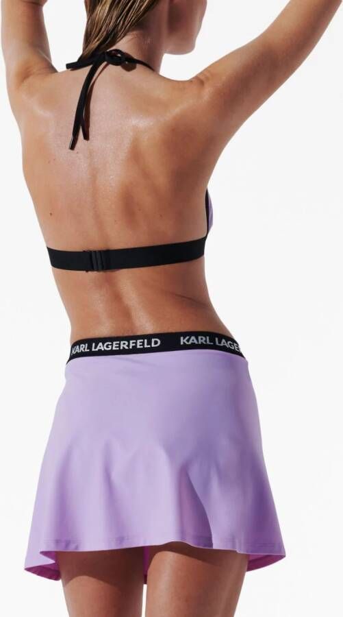 Karl Lagerfeld Rok met logo tailleband Paars