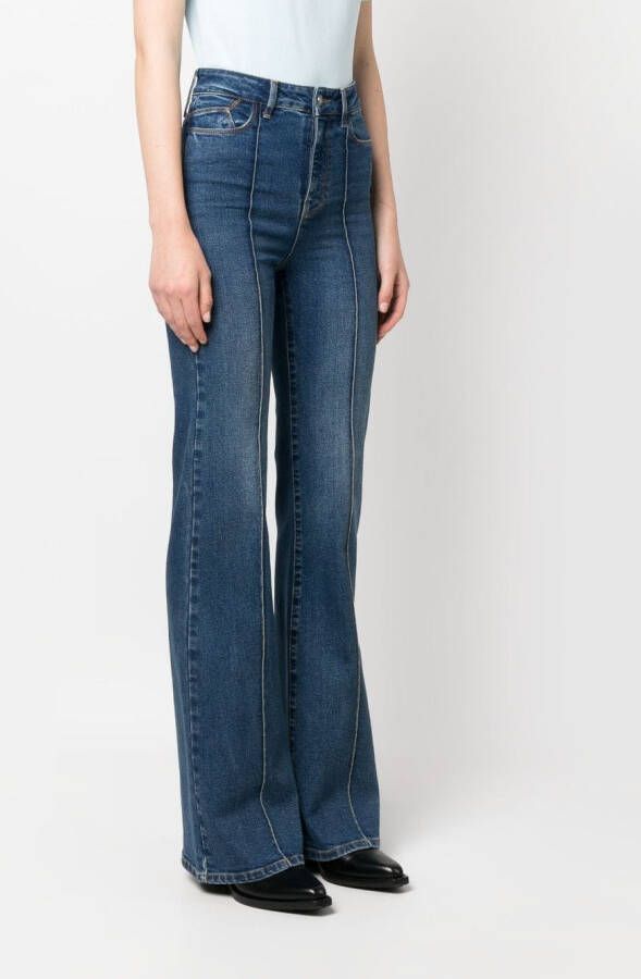 Karl Lagerfeld x Amber Valletta bootcut jeans Blauw