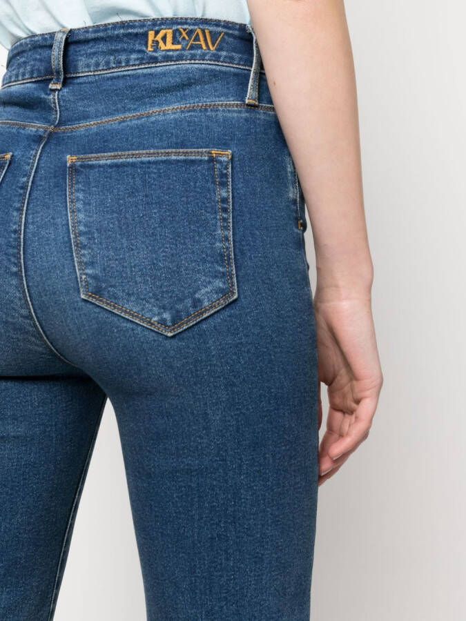 Karl Lagerfeld x Amber Valletta bootcut jeans Blauw
