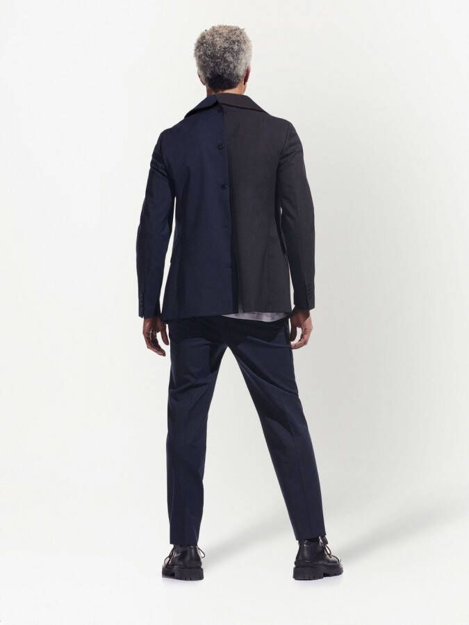 Karl Lagerfeld x Cara Delevingne tweekleurige blazer Blauw