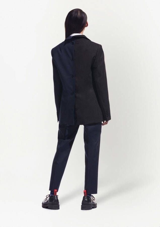 Karl Lagerfeld x Cara Delevingne tweekleurige blazer Blauw