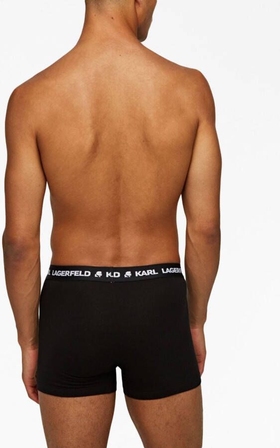 Karl Lagerfeld Zeven boxershorts met logoband Zwart