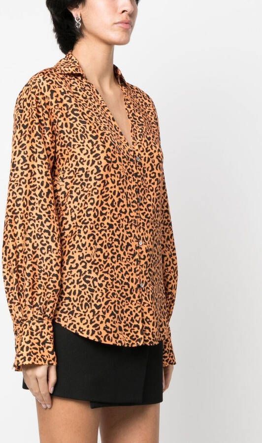 Karl Lagerfeld Zijden blouse Oranje