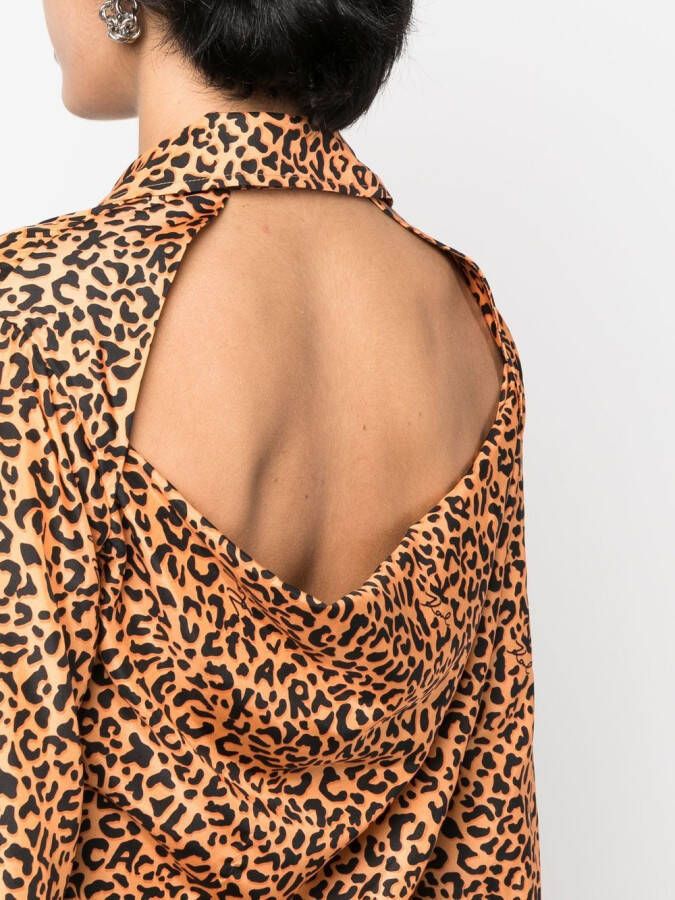 Karl Lagerfeld Zijden blouse Oranje