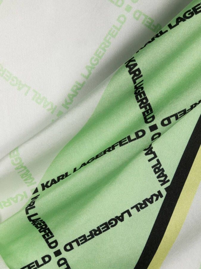 Karl Lagerfeld Zijden sjaal Groen