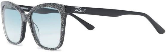 Karl Lagerfeld Zonnebril met kattenoog montuur Zwart