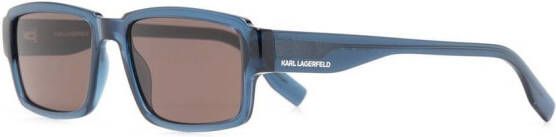 Karl Lagerfeld Zonnebril met rechthoekig montuur Blauw