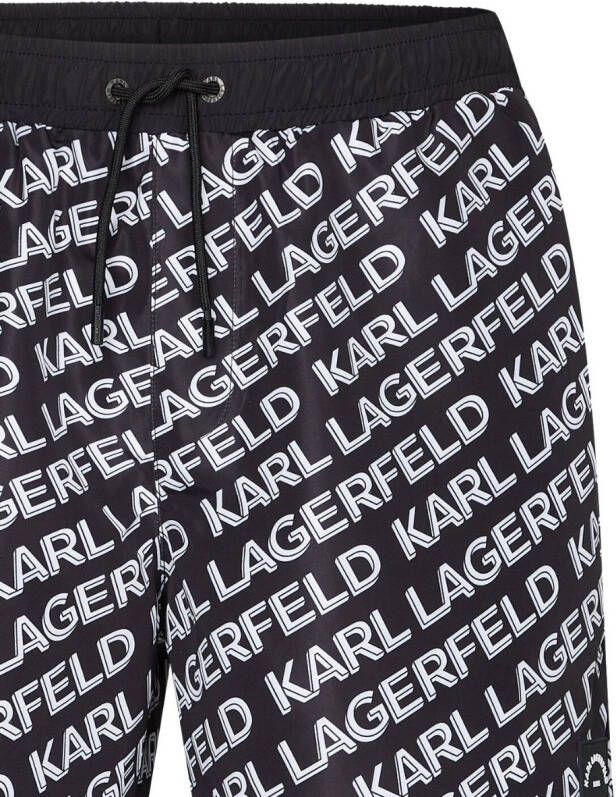 Karl Lagerfeld Zwembroek met logoprint Zwart