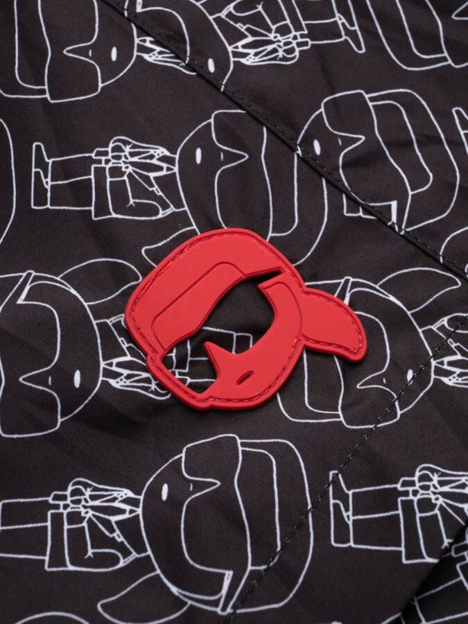 Karl Lagerfeld Zwembroek met logoprint Zwart