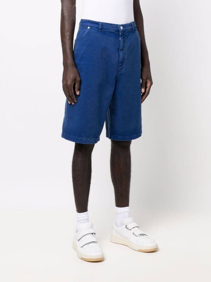 Kenzo Bermuda shorts met logopatch Blauw