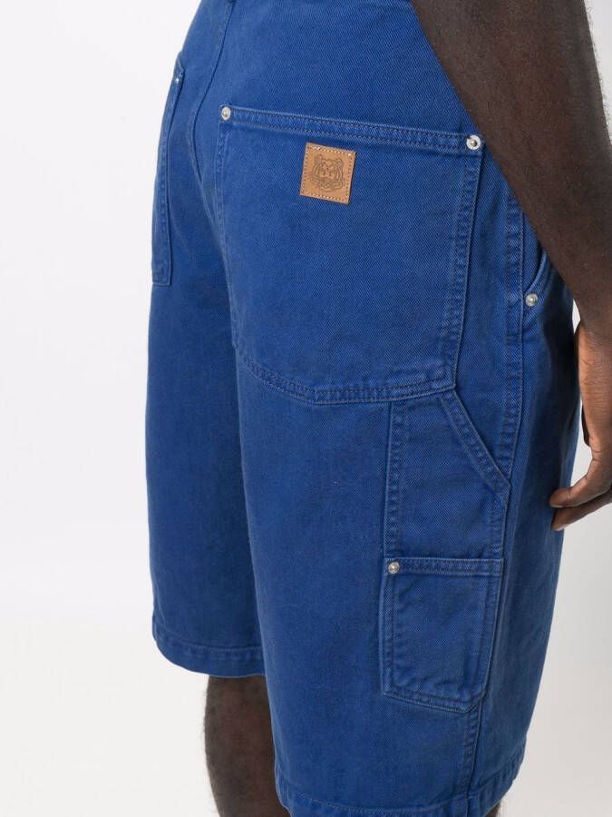 Kenzo Bermuda shorts met logopatch Blauw