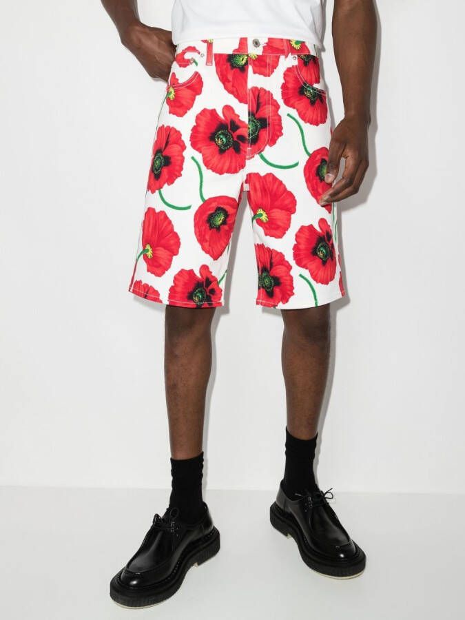 Kenzo Bermuda shorts met print Wit