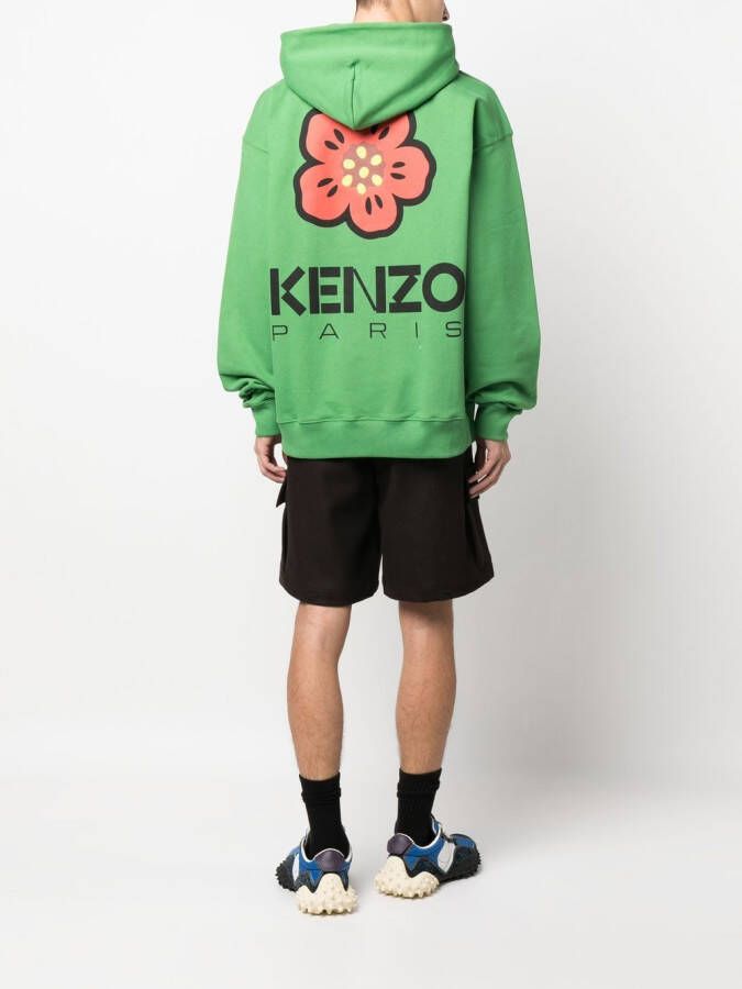 Kenzo Hoodie met bloemenprint Groen