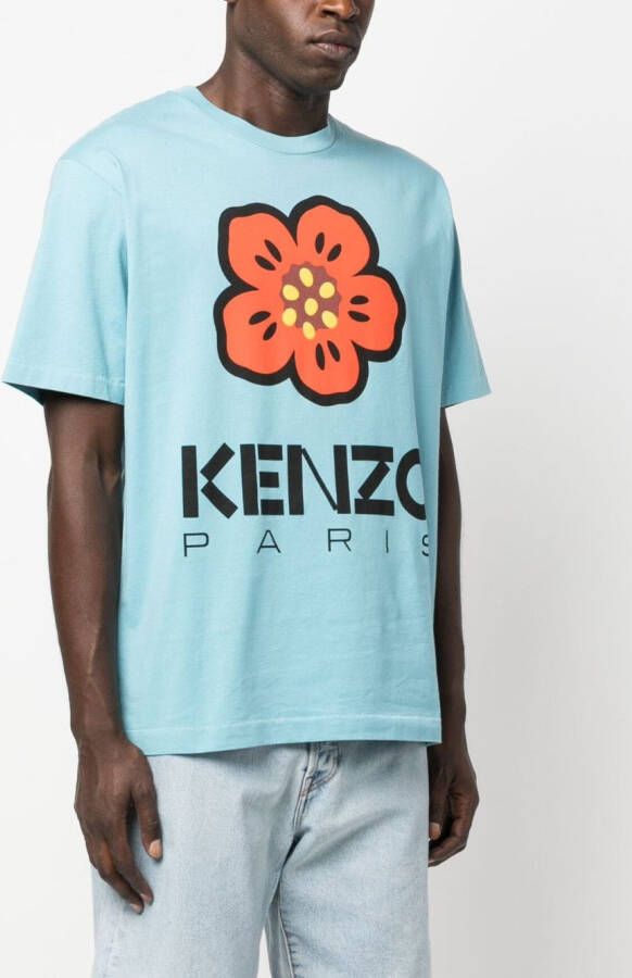 Kenzo T-shirt met print Blauw