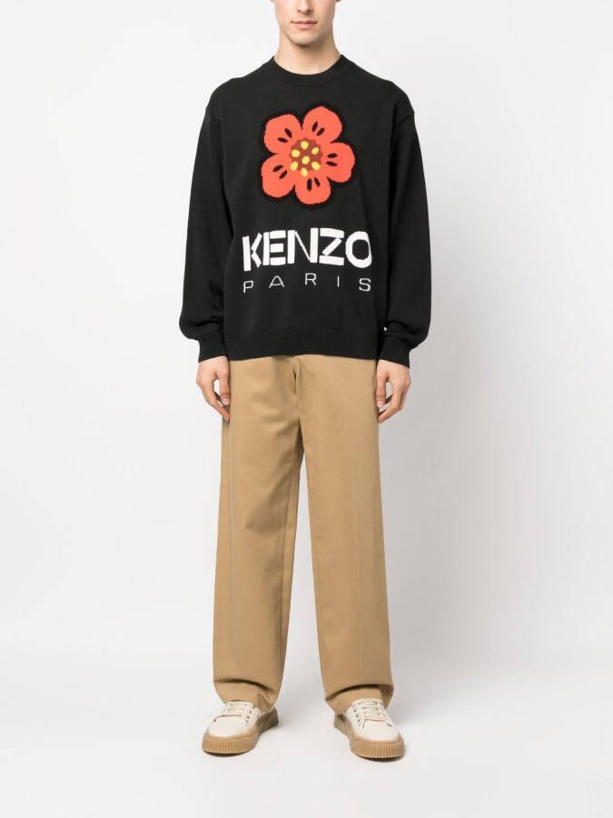Kenzo Intarsia trui Zwart