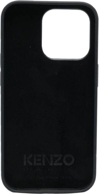 Kenzo iPhone 14 Pro hoesje met bloemenprint Zwart