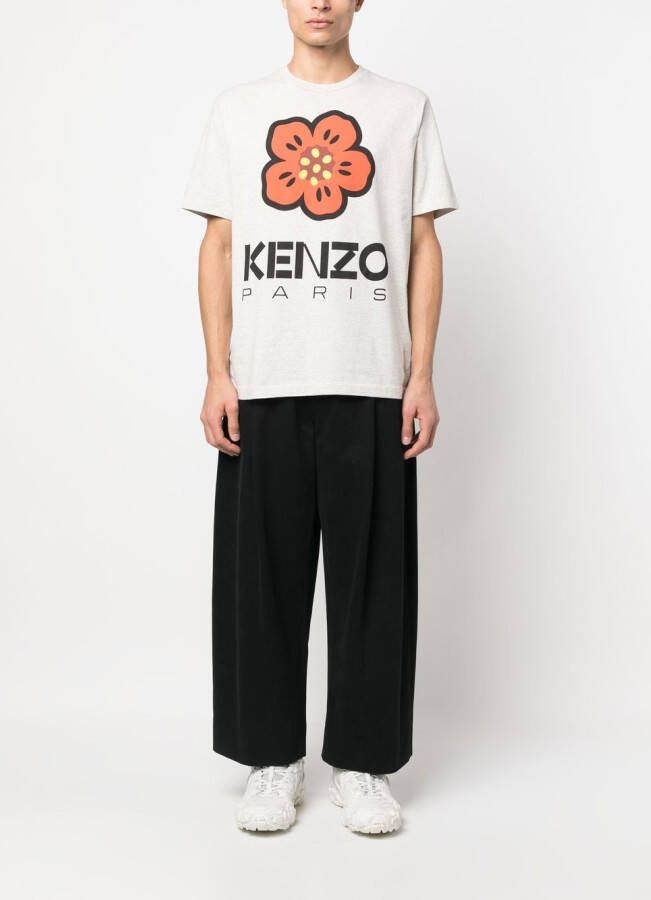 Kenzo T-shirt met logoprint Beige