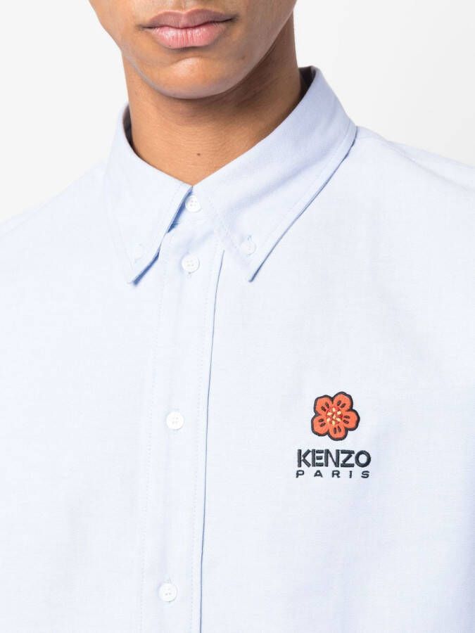 Kenzo Overhemd met logoprint Blauw