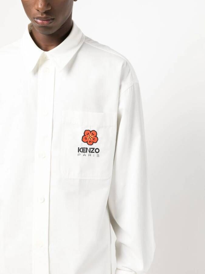 Kenzo Poloshirt met bloemenprint Wit