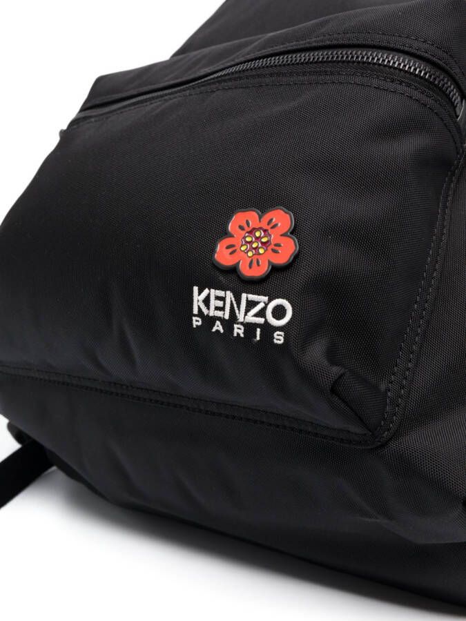 Kenzo Boke rugzak met bloemenpatch Zwart